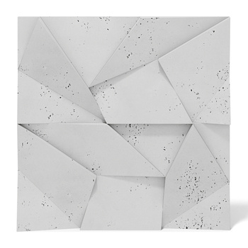 Płyta betonowa na ścianę 3D PB06 600x600x42, jasnoszary S50, beton architektoniczny