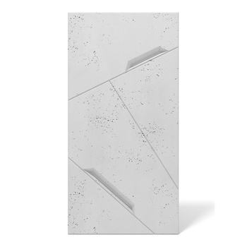 Płyta betonowa na ścianę 3D PB18 1200x600x38, jasnoszary S50, beton architektoniczny