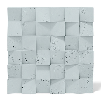 Płyta betonowa na ścianę 3D PB16 600x600x40, jasny błękit CL06, beton architektoniczny