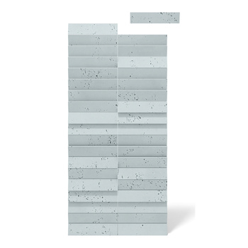Płyta betonowa na ścianę 3D PB69 5x22,6x2, jasny błękit CL06, beton architektoniczny