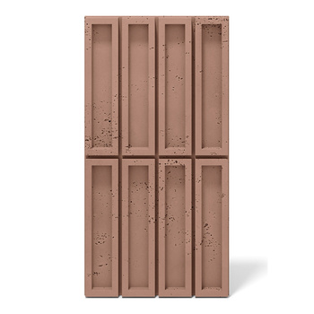 Płyta betonowa na ścianę 3D PB51 800x410x20, brudny róż CL07, beton architektoniczny