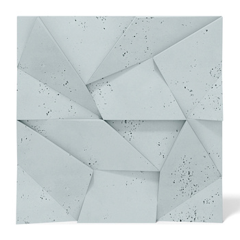Płyta betonowa na ścianę 3D PB06 600x600x42, jasny błękit CL06, beton architektoniczny