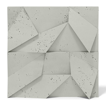 Płyta betonowa na ścianę 3D PB06B 600x600x42, pistacjowy CL08; wzór B, beton architektoniczny