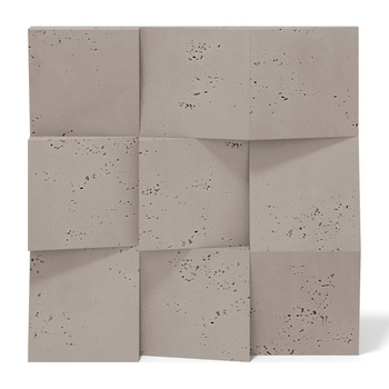 Płyta betonowa na ścianę 3D PB15 600x600x40, szarobeżowy CL05, beton architektoniczny