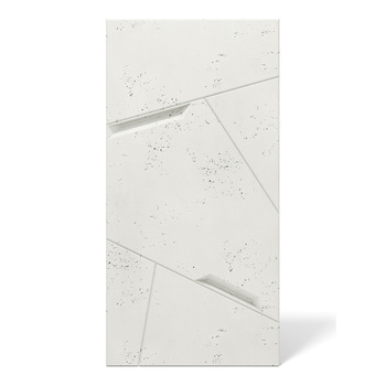 Płyta betonowa na ścianę 3D PB18B 1200x600x38, zgaszona biel B0; wzór B, beton architektoniczny