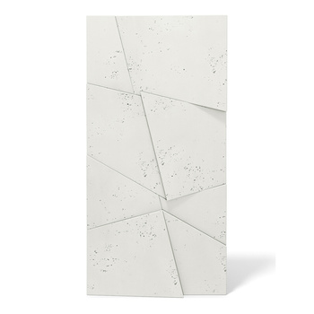 Płyta betonowa na ścianę 3D PB05B 1200x600x48, zgaszona biel B0, wzór B, beton architektoniczny