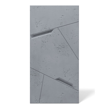 Płyta betonowa na ścianę 3D PB18B 1200x600x38, antracytowy B08; wzór B, beton architektoniczny