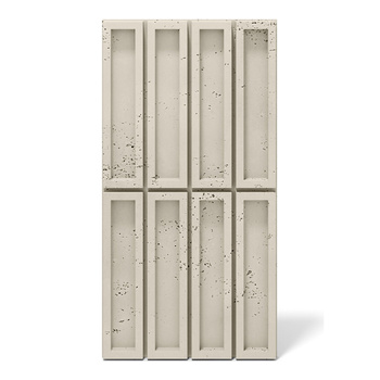 Płyta betonowa na ścianę 3D PB51 800x410x20, kość słoniowa KS, beton architektoniczny