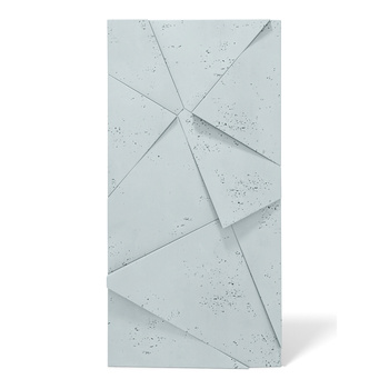 Płyta betonowa na ścianę 3D PB05C 1200x600x48, jasny błękit CL06, wzór C, beton architektoniczny